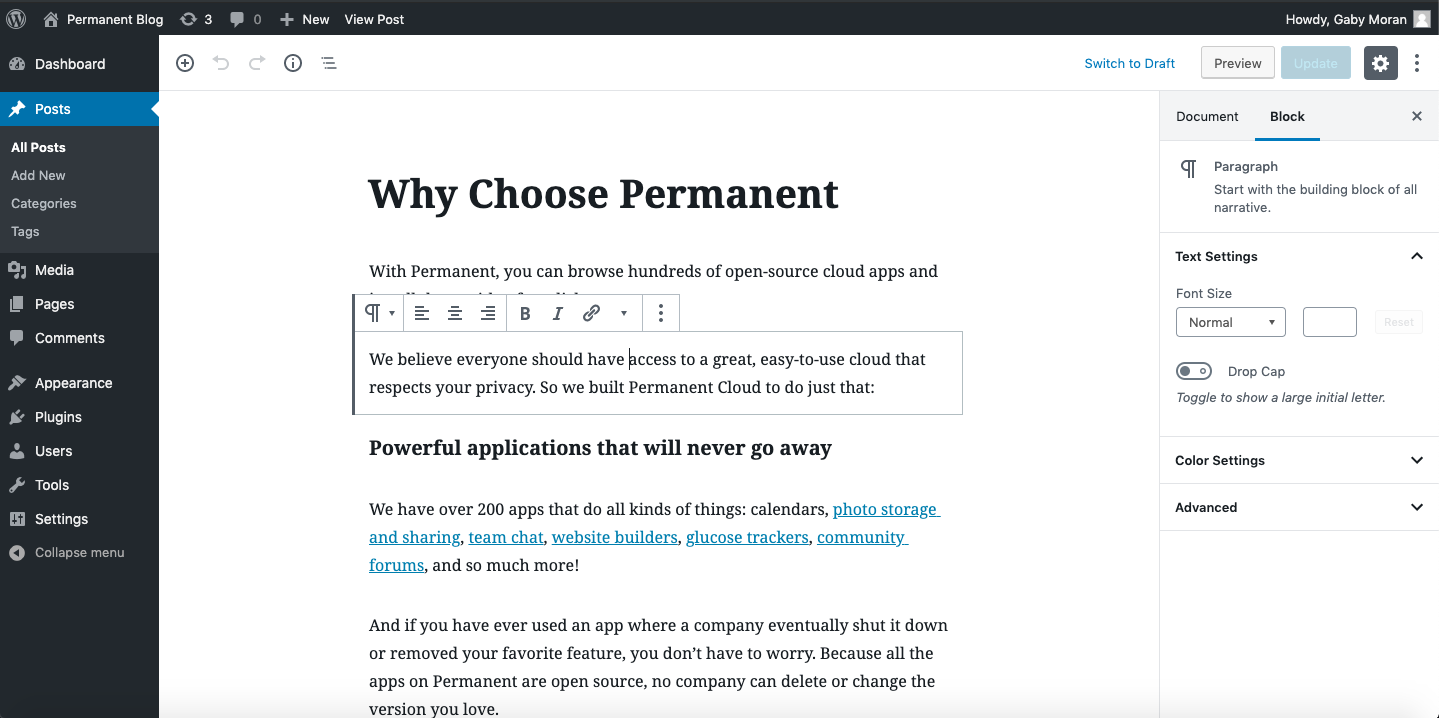 Розробка сайту на WordPress, редагування сторінок та налаштування контенту